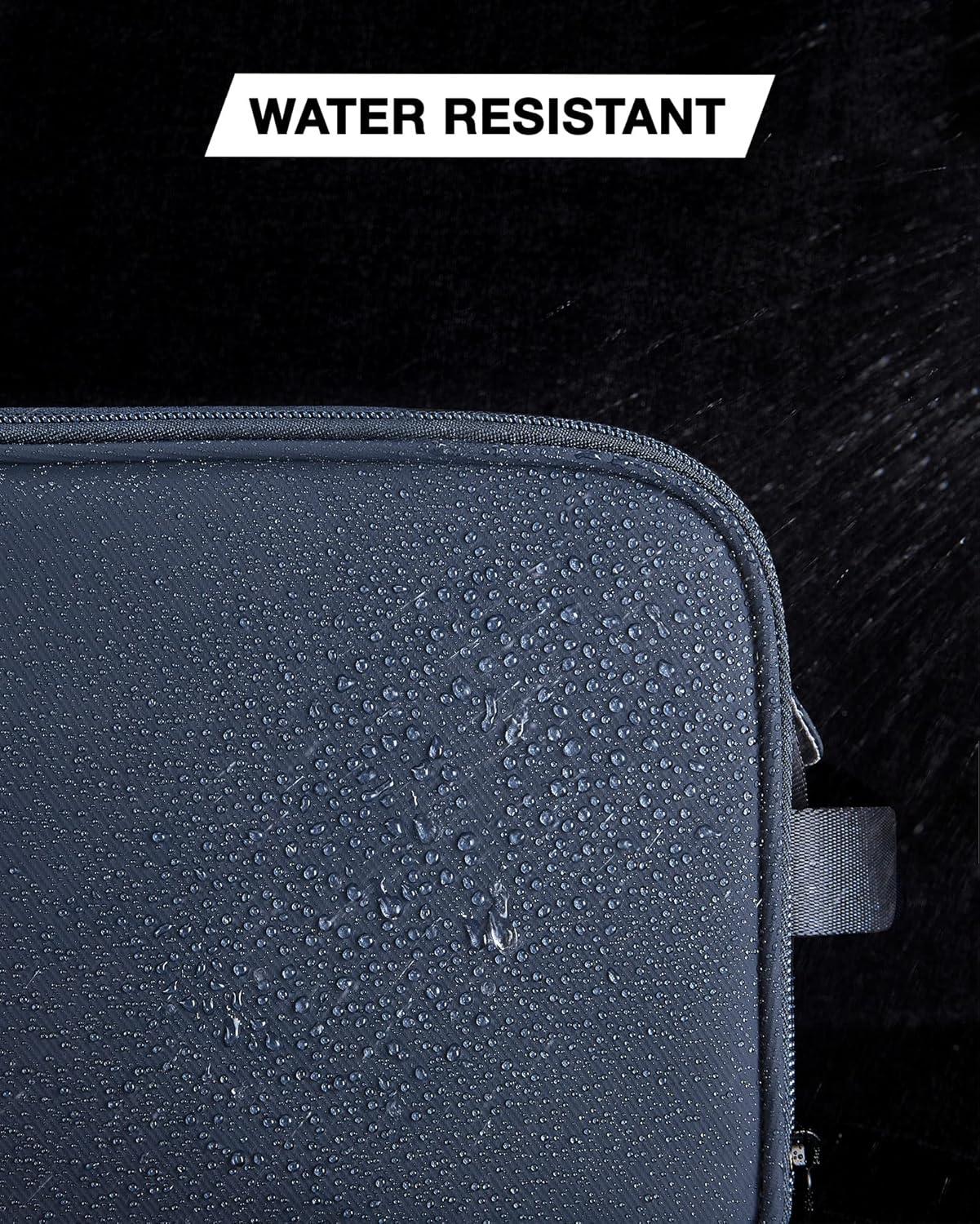 imageBAGSMART Toiletry Bag for Men Travel Toiletry Organizer Dopp Kit Waterresistant Shaving Bag for Toiletries Accessories Door Room EssentialsNavy BluelargeNavy Blue