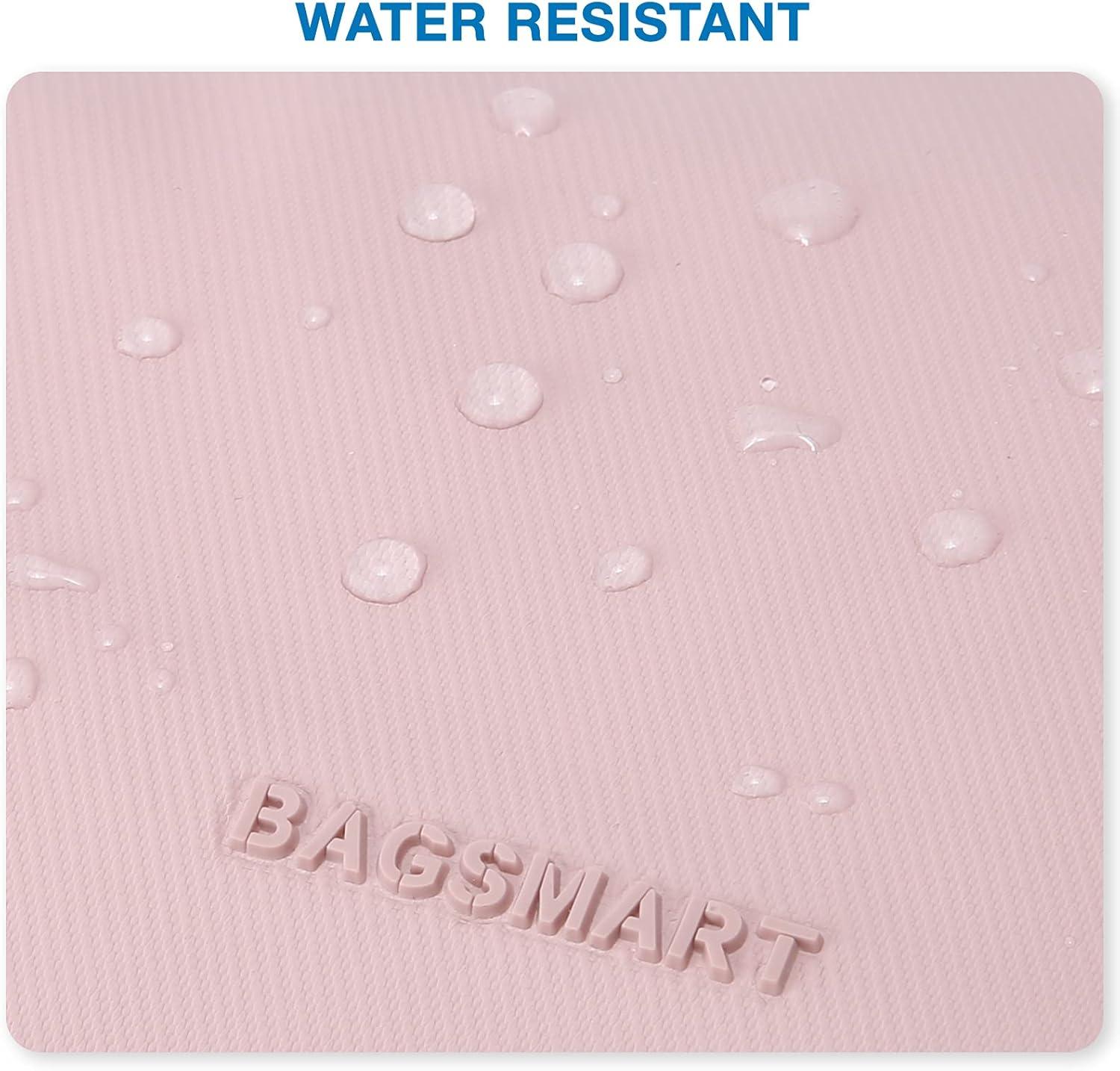 imageBAGSMART Toiletry Bag for Men Travel Toiletry Organizer Dopp Kit Waterresistant Shaving Bag for Toiletries Accessories Door Room EssentialsNavy BluelargePink