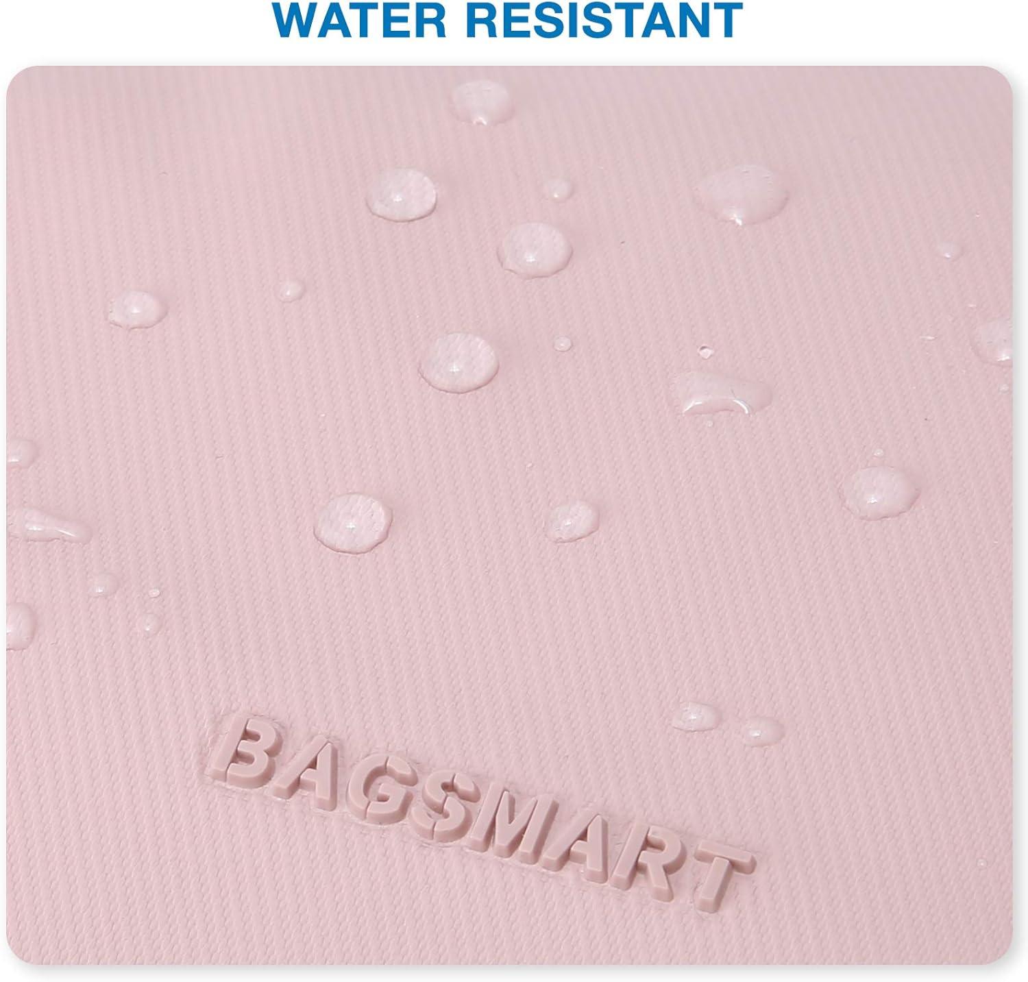 imageBAGSMART Toiletry Bag for Men Travel Toiletry Organizer Dopp Kit Waterresistant Shaving Bag for Toiletries Accessories Door Room EssentialsNavy BluelargePink