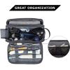 BAGSMART Toiletry Bag for Men, Travel Toiletry Organizer Dopp Kit Water-resistant Shaving Bag for Toiletries Accessories, Door Room Essentials,Navy Blue-large(Grey)