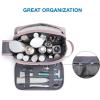 BAGSMART Toiletry Bag for Men, Travel Toiletry Organizer Dopp Kit Water-resistant Shaving Bag for Toiletries Accessories, Door Room Essentials,Navy Blue-large(Pink)