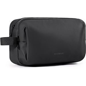 BAGSMART Toiletry Bag for Men, Travel Toiletry Organizer Dopp Kit Water-resistant Shaving Bag for Toiletries Accessories, Door Room Essentials,Navy Blue-large(Black-basic)