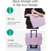 BAGSMART Crush Tote Bag for Women, 20L Puffer Work Tote with Zipper, Travel Essentials Quilted Nurse Hospital Bag(Lavender)