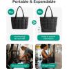 BAGSMART Expandable Tote Bag for Women, Puffer Work Tote Handbag, Quilted Carry On Bag for Travel Gym(Classic)