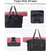 BAGSMART Tote Bag for Women, Tote Bag with Zipper Work Tote with Compartments Nurse Shoulder Hanbag for Travel, Gym(A-black-medium-28l)
