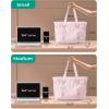 BAGSMART Tote Bag for Women, Tote Bag with Zipper Work Tote with Compartments Nurse Shoulder Hanbag for Travel, Gym(B-baby Pink-small-24l)