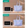 BAGSMART Tote Bag for Women, Tote Bag with Zipper Work Tote with Compartments Nurse Shoulder Hanbag for Travel, Gym(F-purple-medium-28l)