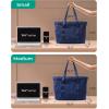BAGSMART Tote Bag for Women, Tote Bag with Zipper Work Tote with Compartments Nurse Shoulder Hanbag for Travel, Gym(G-navy Blue-small-24l)