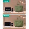 BAGSMART Tote Bag for Women, Tote Bag with Zipper Work Tote with Compartments Nurse Shoulder Hanbag for Travel, Gym(J-army Green-small-24l)