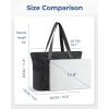 BAGSMART Tote Bag for Women, Tote Bag with Zipper Work Tote with Compartments Nurse Shoulder Hanbag for Travel, Gym(M-black-small)