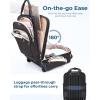 BAGSMART Underseat Carry On Luggage Airline approved,16-inch Small Underseater Softside Travel Suitcase with Wheels Lightweight Overnight Rolling Carry-on Luggage for Women Men Weekender,Black(Black)