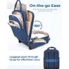 BAGSMART Underseat Carry On Luggage Airline approved,16-inch Small Underseater Softside Travel Suitcase with Wheels Lightweight Overnight Rolling Carry-on Luggage for Women Men Weekender,Black(Blue)