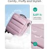 BAGSMART Underseat Carry on Luggage with Wheels, Soft Underseat Travel Luggage with PVC Wet/Dry Pockets, Lightweight Soft Personal Item Suitcase for Short Trip, Pinkish Purple(Purple)