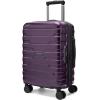 BAGSMART Carry On Luggage 22x14x9 Airline Approved with Spinner Wheels,Lightweight 20 Inch Luggage with TSA Lock,Expandable Hard Shell Carry On Suitcases for Men Women,Rose Purple(Purple)