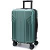 BAGSMART Expandable Carry On Luggage 22x14x9 Airline Approved, 1OO% PC Lightweight Hard Shell Suitcase, 20 Inch Travel Luggage with Spinner Wheels, Waterproof Rolling Suitcase,Blue(Olive-green)