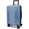 BAGSMART Expandable Carry On Luggage 22x14x9 Airline Approved, 1OO% PC Lightweight Hard Shell Suitcase, 20 Inch Travel Luggage with Spinner Wheels, Waterproof Rolling Suitcase,Blue(Blue)