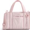 BAGSMART Small Tote Bag for Women, Crossbody Bag with Zipper, Crush Bow Purses for Travel Work College(Light Pink)