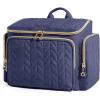 BAGSMART Travel Toiletry Bag, Large Wide-open Travel Bag for Toiletries, Makeup Cosmetic Travel Bag with Handle-Navy(Navy)