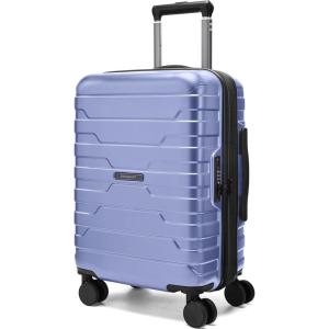 BAGSMART Carry On Luggage 22x14x9 Airline Approved with Spinner Wheels,Lightweight 20 Inch Luggage with TSA Lock,Expandable Hard Shell Carry On Suitcases for Men Women,Rose Purple(Slate Blue)