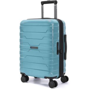 BAGSMART Carry On Luggage 22x14x9 Airline Approved with Spinner Wheels,Lightweight 20 Inch Luggage with TSA Lock,Expandable Hard Shell Carry On Suitcases for Men Women,Rose Purple(Teal Blue)