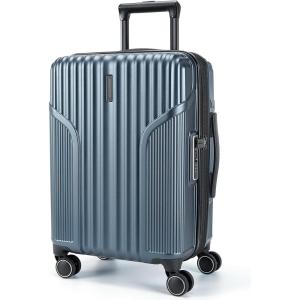 BAGSMART Expandable Carry On Luggage 22x14x9 Airline Approved, Carry-On Suitcase with Spinner Wheels, Hardside Polycarbonate Rolling Travel Luggage with TSA Lock 20-Inch, Blue(Royal Blue)