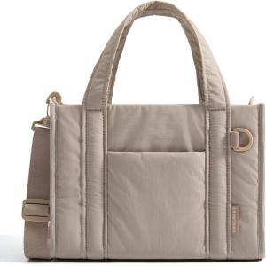 BAGSMART Small Tote Bag for Women, Crossbody Bag with Zipper, Crush Bow Purses for Travel Work College(Khaki)