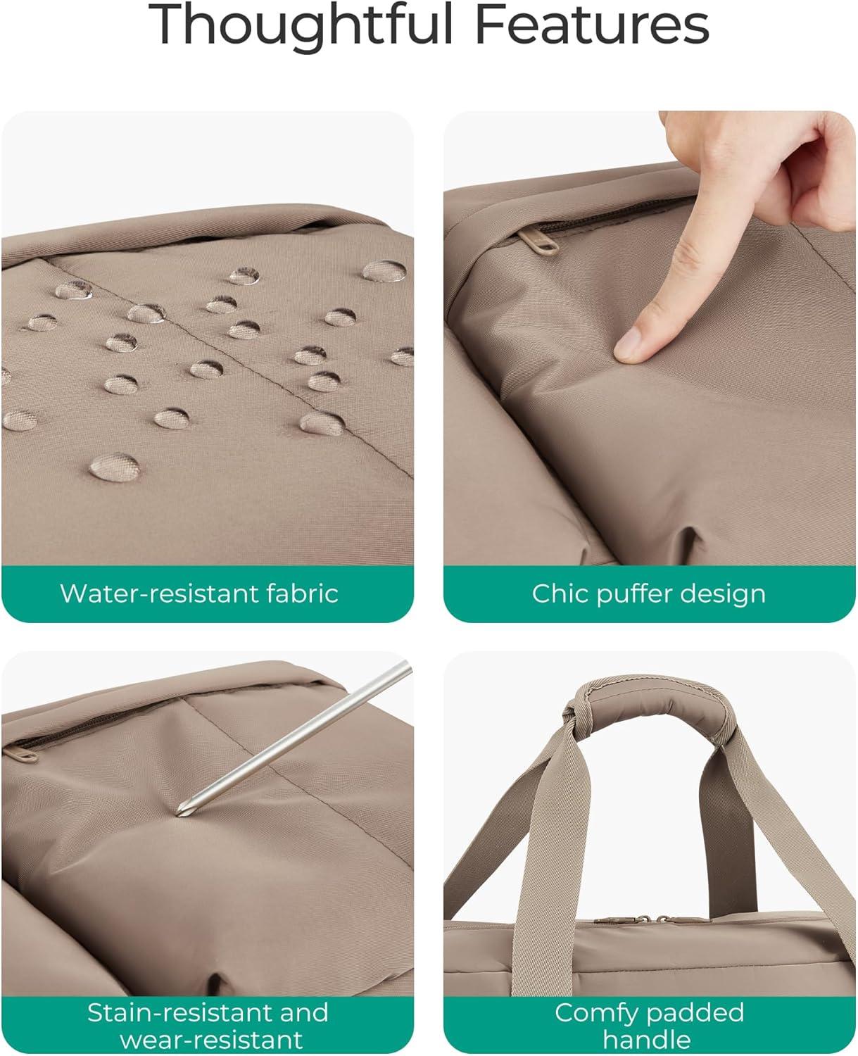 imageBAGSMART 42L Rolling Duffle Bag with Wheels Carry On Bag Duffel Bag for Travel Wet Pocket Duffle Bag with Wheels and Handle BrownBlack