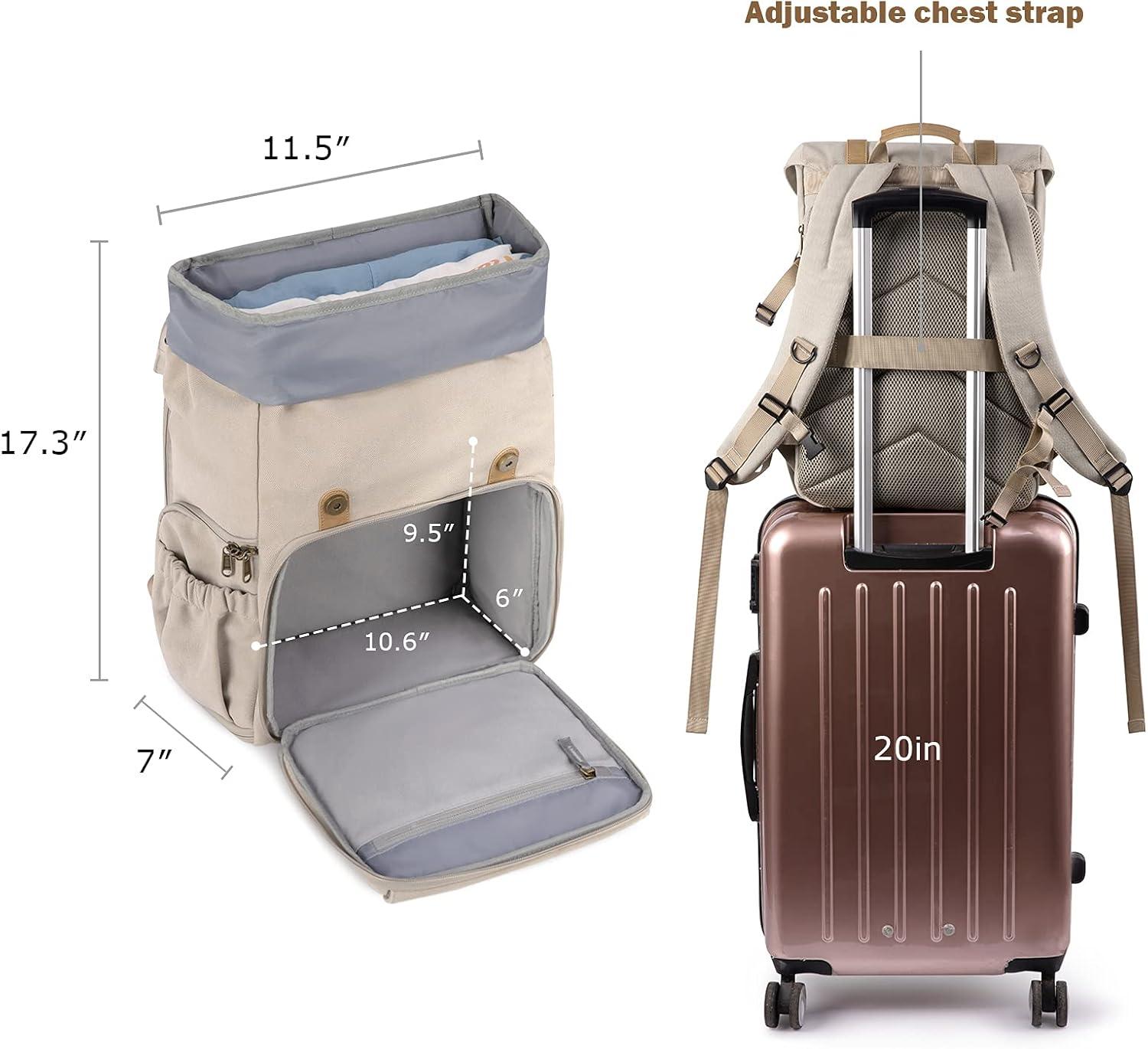 imageBAGSMART Camera Backpack DSLR SLR Waterproof Camera Bag AntiTheft Photography Backpack with 15 Inch Laptop Compartment Tripod Holder amp Rain Cover BlackIvory White