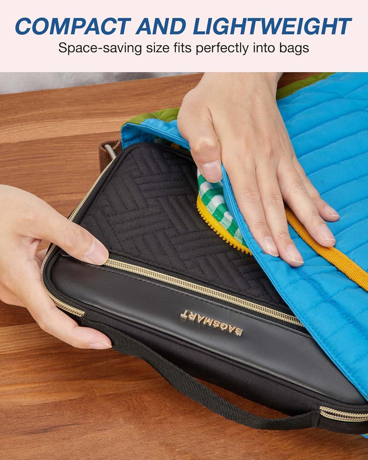 imageBAGSMART Electronics Travel Organizer Portable Tech Accessories Cord Storage Case for Charging Cables BlackSingle LayerBlack