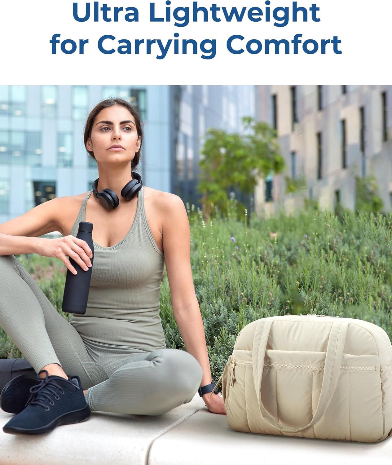 imageBAGSMART Gym Bag for Women Duffle Bag for Travel with Wet Pocket Lightweight Carry on Weekender Duffel Water ResistantClassic