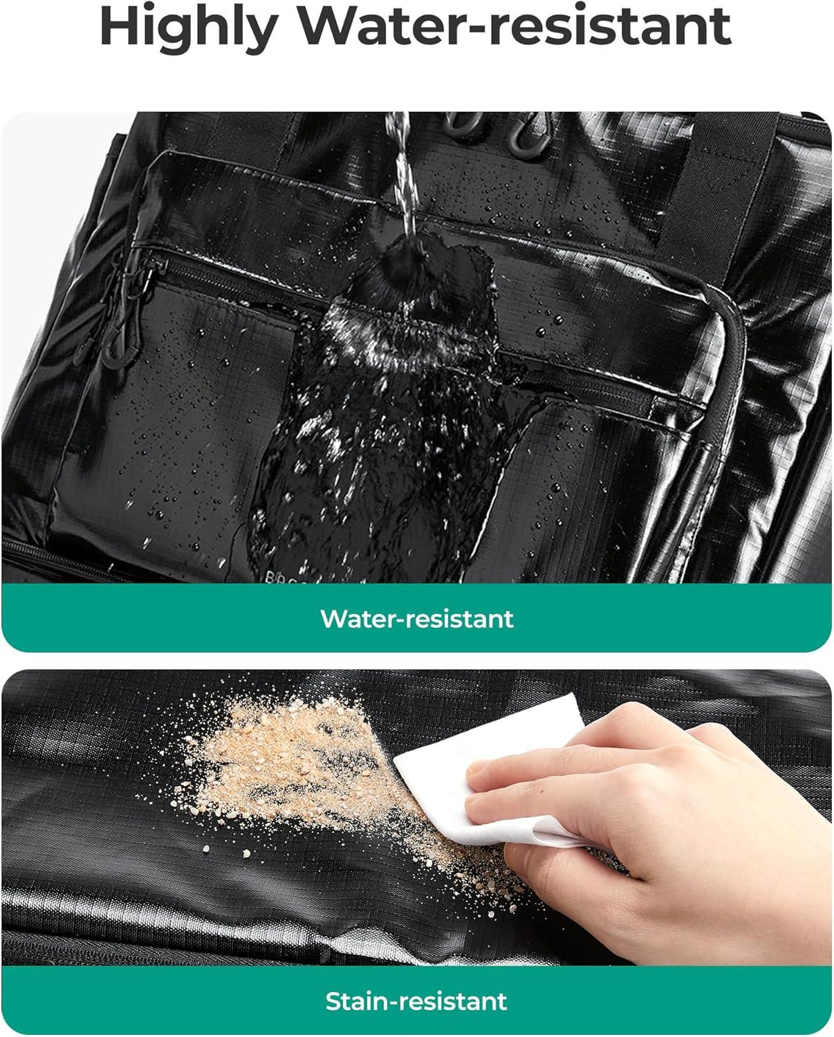 imageBAGSMART Rolling Duffle Bag with Wheels 48L Expandable Carry on Luggage Bag Large tote with Detachable Wheels for Travel Grocery Moving CamelCamel