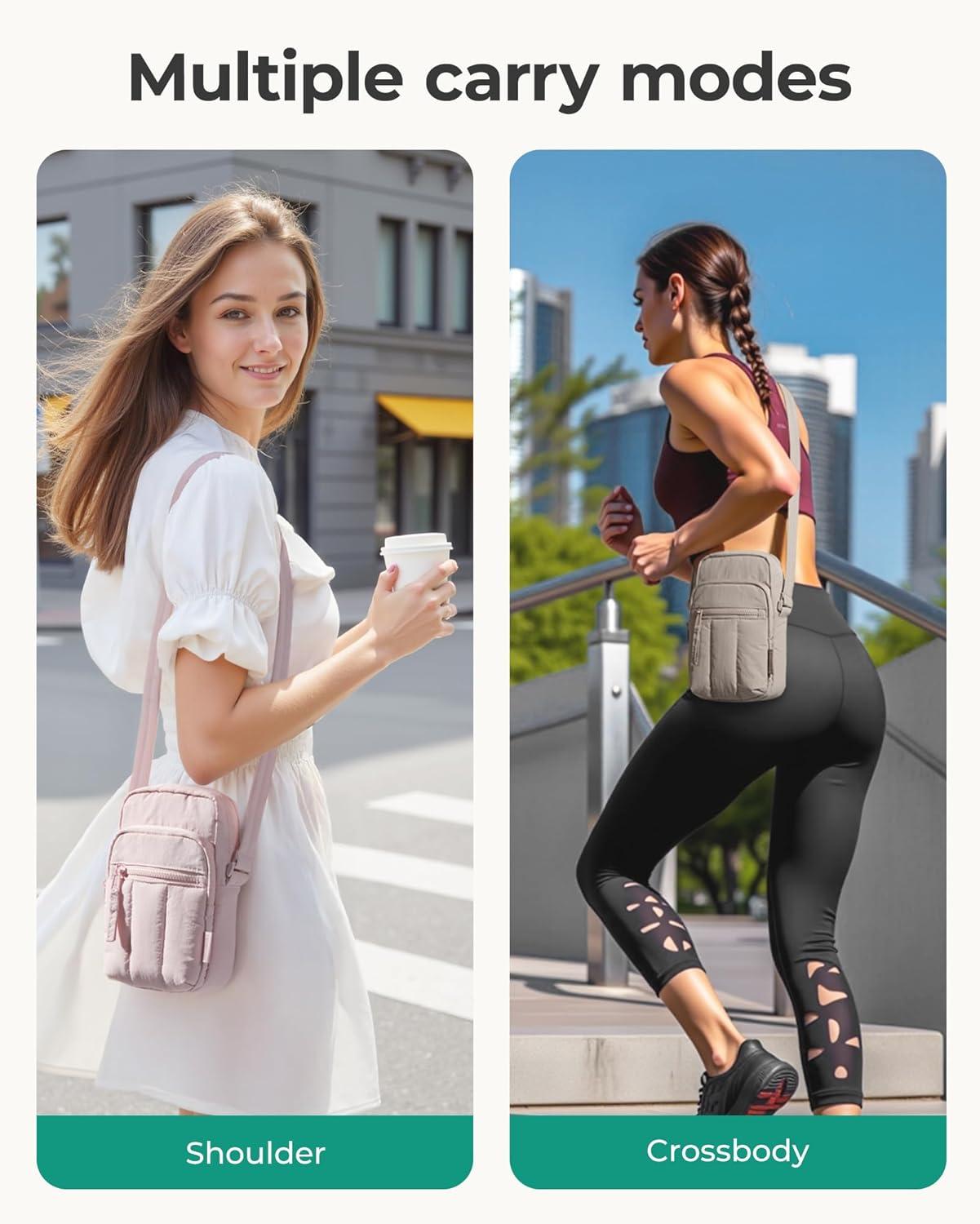 imageBAGSMART Small Crossbody Bags for Women Mini Cell Phone Cross body Purses Travel Wallet with RFID Blocking Card SlotsDdark Pink