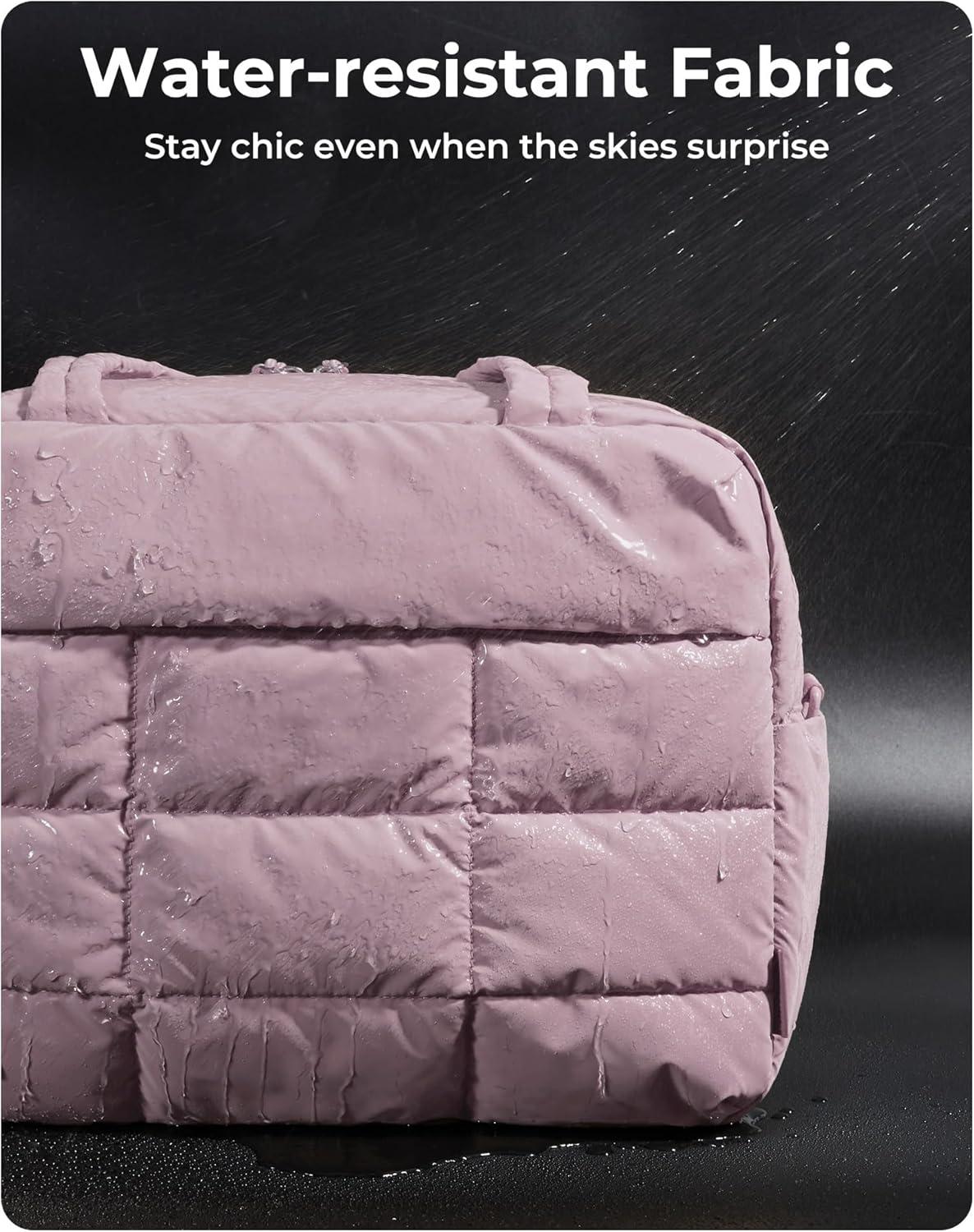 imageBAGSMART Small Gym Bag for Women 23L Carry on Travel Duffle Waterresistant Dance Bag with Shoe Compartment DesertPurple