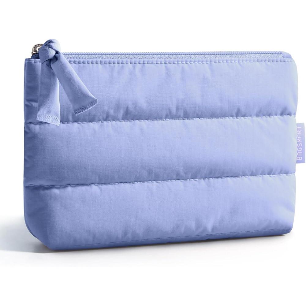 imageBAGSMART Small Cosmetic Bag Elegant Roomy Makeup Bagslipstick pouchZipper PouchGreat Gifts for WomenTravel Waterproof Toiletry Bag Accessories Organizer Gifts Pink1 pcs02Lavender