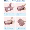 BAGSMART 6 Set Packing Cubes for Suitcases, Lightweight Suitcase Organizers & Compression Travel Cubes(01-Dusty Pink)