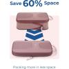 BAGSMART 6 Set Packing Cubes for Suitcases, Lightweight Suitcase Organizers & Compression Travel Cubes(01-Dusty Pink)