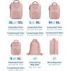 BAGSMART 6 Set Packing Cubes for Suitcases, Lightweight Suitcase Organizers & Compression Travel Cubes(02-Baby Pink)