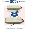 BAGSMART 6 Set Packing Cubes for Suitcases, Lightweight Suitcase Organizers & Compression Travel Cubes(02-White Opal)