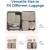 BAGSMART 6 Set Packing Cubes for Suitcases, Lightweight Suitcase Organizers & Compression Travel Cubes(05-Camel)