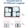 BAGSMART Compression Packing Cubes – 6 Set Travel Packing Cubes for Suitcases, Compression Suitcase Organizers with Shoe Bag(03-Light Blue)