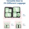 BAGSMART Compression Packing Cubes – 6 Set Travel Packing Cubes for Suitcases, Compression Suitcase Organizers with Shoe Bag(07-Kohlrabi Green)