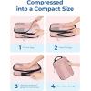 BAGSMART Compression Packing Cubes, 6 PCS Packing Cubes for Suitcases, Travel Bags Organizer for Luggage, Lightweight Packing Cube for Travel Essentials(Baby Pink)