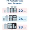 BAGSMART Compression Packing Cubes, 6 PCS Packing Cubes for Suitcases, Travel Bags Organizer for Luggage, Lightweight Packing Cube for Travel Essentials(Blue)