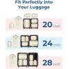 BAGSMART Compression Packing Cubes, 6 PCS Packing Cubes for Suitcases, Travel Bags Organizer for Luggage, Lightweight Packing Cube for Travel Essentials(Light Beige)