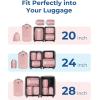 BAGSMART Compression Packing Cubes, 6 PCS Packing Cubes for Suitcases, Travel Bags Organizer for Luggage, Lightweight Packing Cube for Travel Essentials(Pink)
