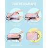 BAGSMART Compression Packing Cubes, 6 Set/4 Set/2 Set Travel Packing Cubes for Carry on Suitcases, Compression Suitcase Organizers Bag Set & Travel Cubes for Luggage, Lightweight Packing Organizers(Baby Pink)