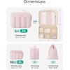 BAGSMART Compression Packing Cubes, Travel Cubes for Packing, 6/5/4 Set Suitcase Organizer Bags Set, Lightweight Packing Organizers(01-Light Pink)