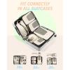 BAGSMART Compression Packing Cubes, Travel Cubes for Packing, 6/5/4 Set Suitcase Organizer Bags Set, Lightweight Packing Organizers(A-Beige)
