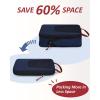BAGSMART Compression Packing Cubes, Travel Cubes for Packing, 6/5/4 Set Suitcase Organizer Bags Set, Lightweight Packing Organizers(K-Navy)