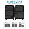 BAGSMART Compression Packing Cubes for Travel, 6 Set Packing Cubes for Carry on Suitcases, Compression Travel Cubes & Suitcase Organizer for Packing with Shoe Bag Black(04-Black)